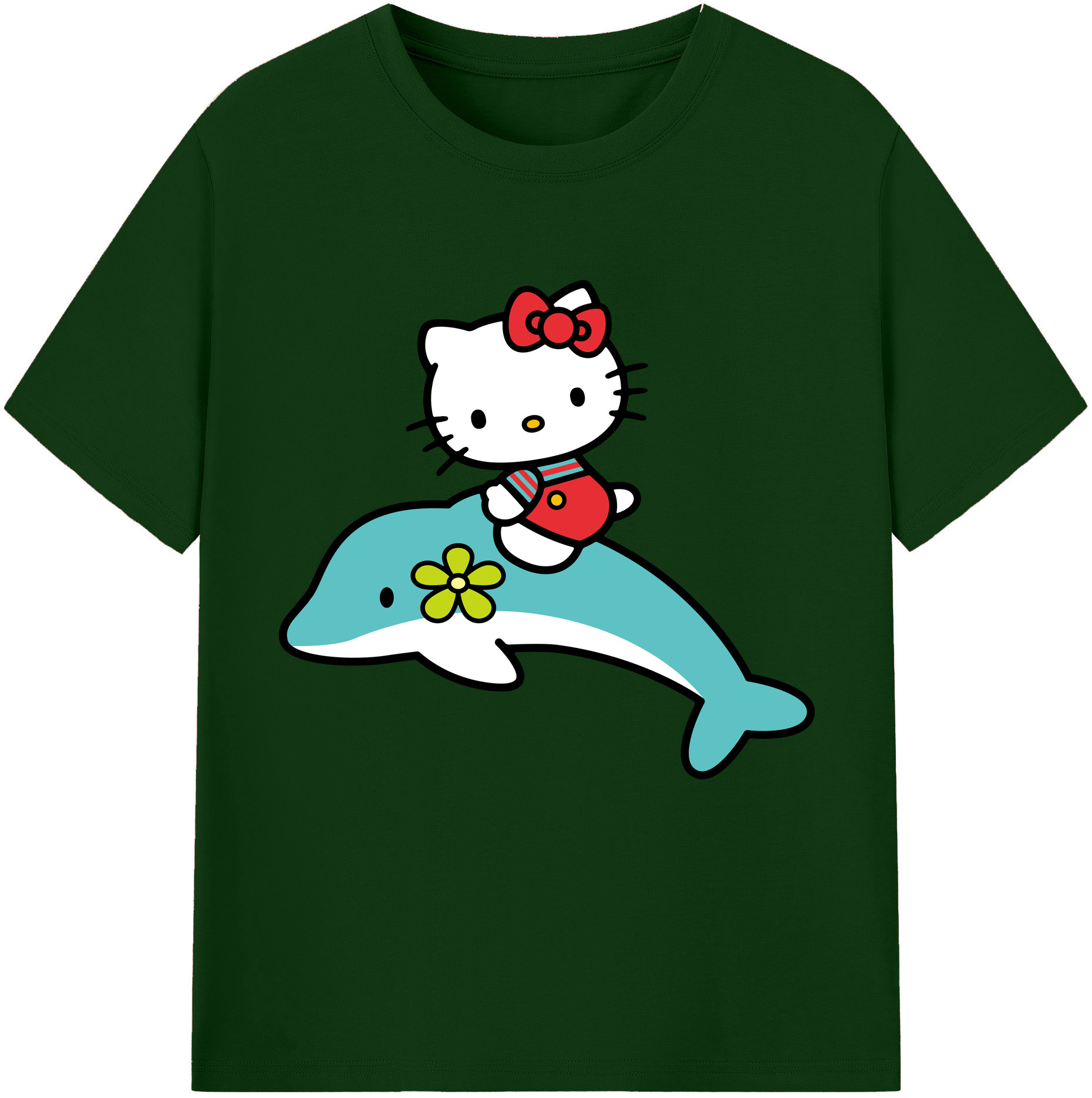 （画像用） Hello Kitty ハローキティ 綿100％半袖Tシャツ（フロントプリント）
